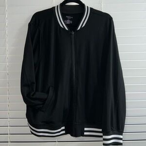 French Terry Long Sleeve Active Bomber Jacket